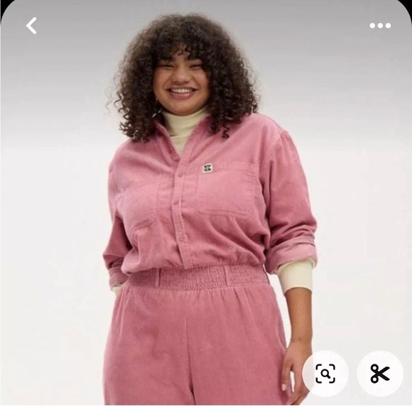 Lucy And Yak Eddie Jumpsuit Dusky Pink Organic Cotton 2XL - Picture 2 of 8